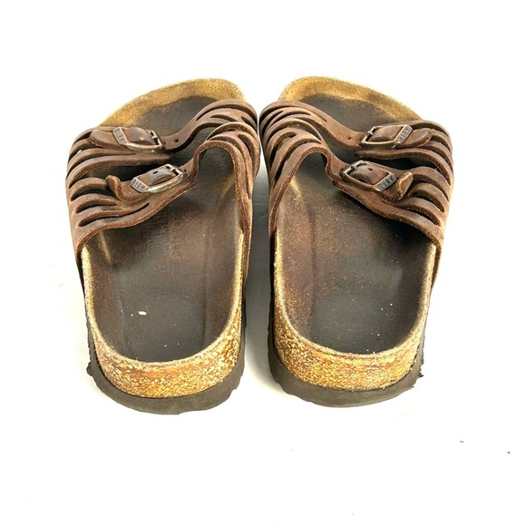 Birkenstock Granada Leather Sandals Slide Brown Womens Size 37 US 6 Boho Casual - Picture 4 of 10